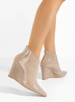 Botine cu platforma Shenna bej