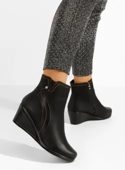 Botine cu platforma Siloria negre