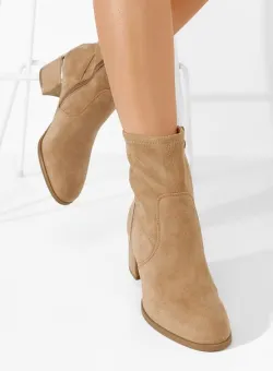 Botine cu toc gros Sancia kaki
