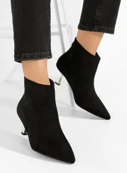 Botine cu toc subtire Luria negre