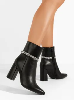 Botine elegante Katharina negre