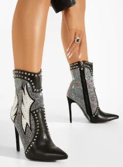 Botine elegante negre Ternisa