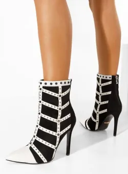 Botine stiletto Cartaya albe