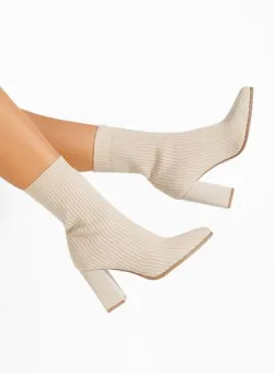 Botine tip soseta Daisa bej