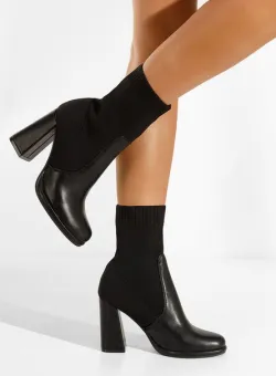 Botine tip soseta Ventilla negre