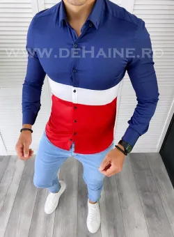Camasa barbati bleumarin slim fit B4971 D4-4.3