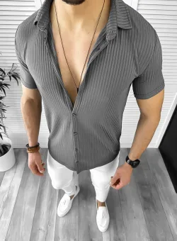 Camasa barbati casual gri 12476 8-3