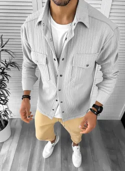 Camasa barbati casual gri 12912 40-4.1