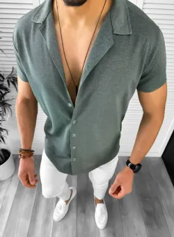 Camasa barbati casual verde 12508 O4-2.3