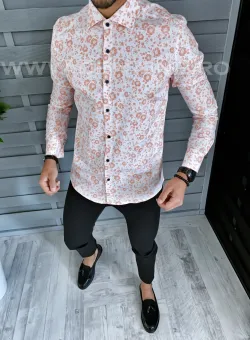 Camasa barbati cu imprimeu slim fit A5841 N7-4.2