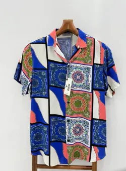 Camasa barbati PREMIUM maneca scusta cu imprimeu 11902 D4-3.1