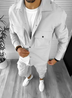 Camasa barbati slim fit gri deschis 6050 D4-5.1