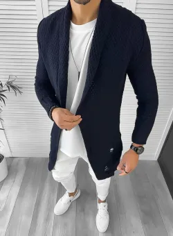 Cardigan barbati bleumarin slim fit ZR T3557 I4-5.3