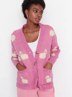 Cardigan dama Lamb roz