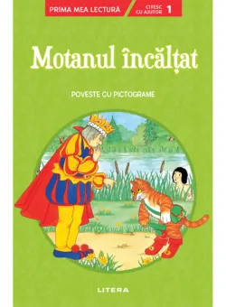 Carte Editura Litera, Motanul incaltat, Poveste cu pictograme