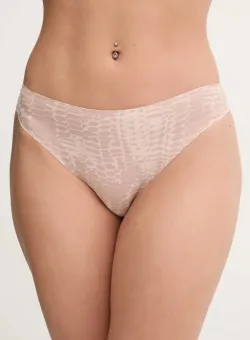 Chantelle tanga culoarea bej, C11D90