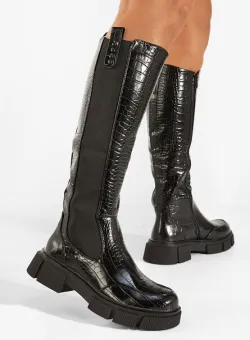 Cizme chelsea dama negre Sarana