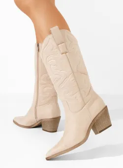 Cizme cowboy dama Briar bej