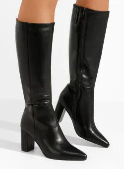 Cizme cu toc gros Dollys negre