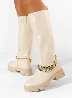 Cizme dama bej Aliana