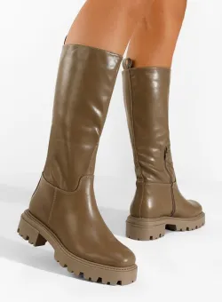 Cizme dama kaki Mesora