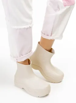 Cizme de cauciuc bej Gretel