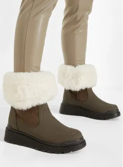 Cizme scurte dama verzi Pomezia