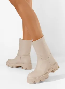 Cizme scurte dama Viega bej