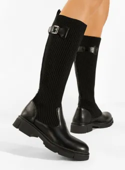 Cizme tip soseta negre Cayenna