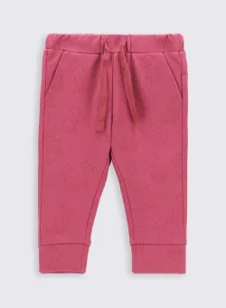 Coccodrillo pantaloni de trening pentru bebeluși culoarea roz, modelator