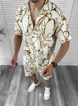 Compleu de vara camasa imprimeu + pantaloni 12059 P19-3.1