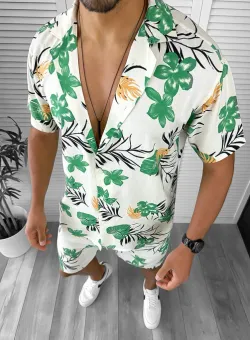 Compleu de vara camasa imprimeu + pantaloni 12760 P20-2.2