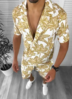 Compleu de vara camasa imprimeu + pantaloni 12772 O3-4.2