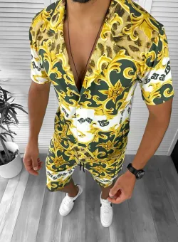 Compleu de vara camasa imprimeu + pantaloni 12773 21-4.1.2