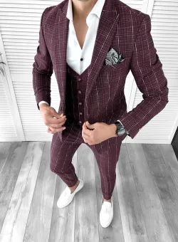 Costum barbati slim fit + Vesta GRENA B5361 O1-3.1
