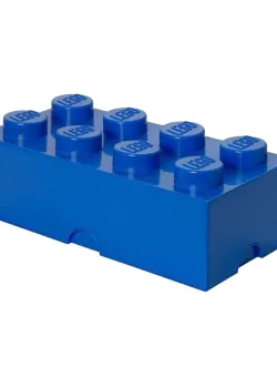 Cutie depozitare Lego, cu 8 pini, Albastru