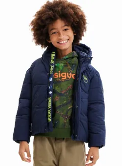Desigual geaca copii culoarea albastru marin