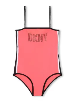 Dkny costum de baie dintr-o bucată pentru copii culoarea rosu