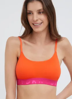 Dkny sutien culoarea portocaliu, neted