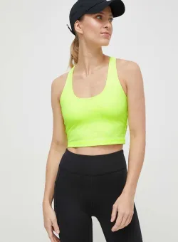 Dkny sutien sport culoarea galben, neted