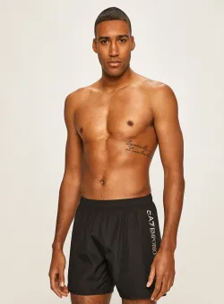 EA7 Emporio Armani Pantaloni scurți de baie culoarea negru