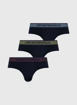 Emporio Armani Underwear slip 3-pack barbati, culoarea albastru marin, 111734 4F717