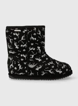Emu Australia ghete de iarna pentru copii din piele K12948 Reflective Dino Brumby culoarea negru
