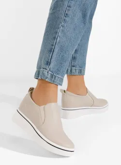 Espadrile cu platforma ascunsa Tasa bej