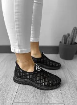 Espadrile dama casual negre CL06 T52-3