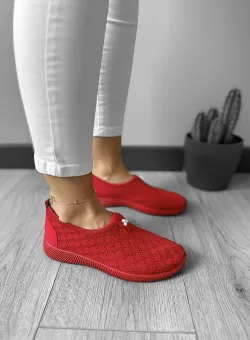 Espadrile dama casual rosii CL08 T54-2