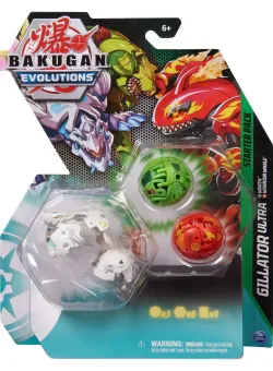 Figurina Bakugan Evolutions, Starter Pack 3 piese, Gillator Ultra, S4, 20138097