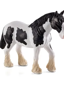 Figurina Mojo, Cal alb cu negru Clydesdale