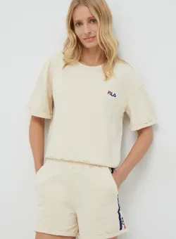 Fila pijama femei, culoarea bej