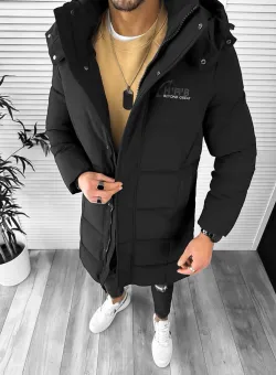 Geaca barbati de iarna imblanita neagra A07 57-2